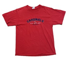 Vintage St. Louis Cardinals T-Shirt Red Spellout Stitched Sz L MLB Baseball 90s