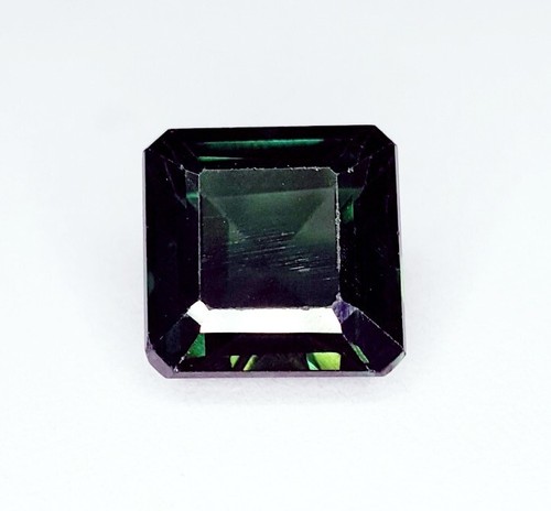 Piedras preciosas sueltas de turmalina verde natural cuadradas 7,27 quilates gema transparente certificada - Imagen 4 de 10