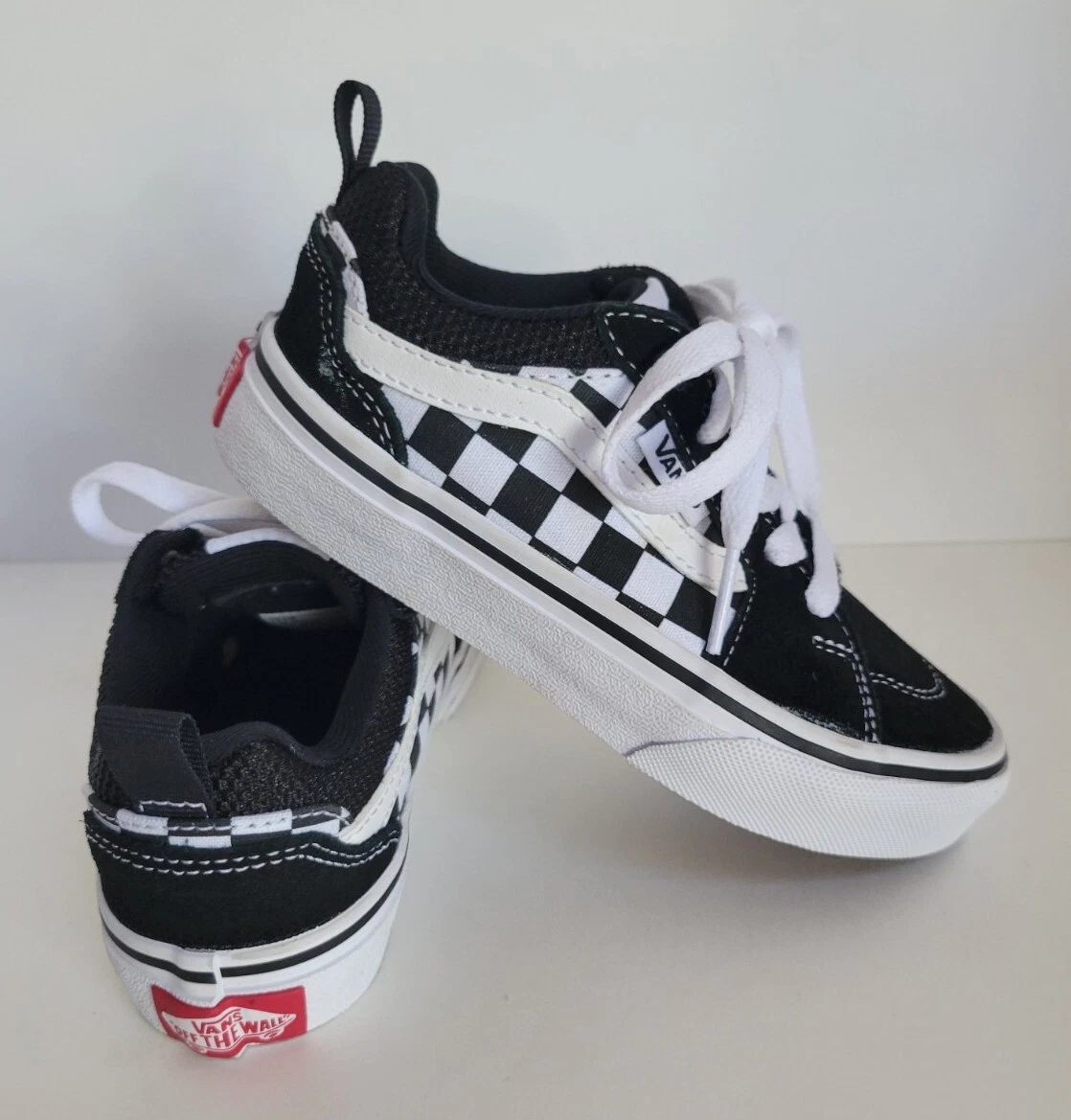 Sneakers a scacchi VANS Oldol Skoo nereche bianc nuove senzala scatol ta 11ovani