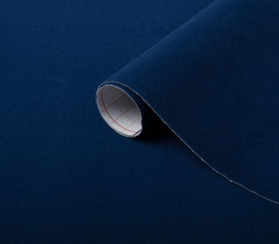 45cm breit DUNKELBLAU FILZ VELOURS KLEBERÜCKSEITE KUNSTSTOFF VINYL D-C-FIX SELBSTKLEBEND