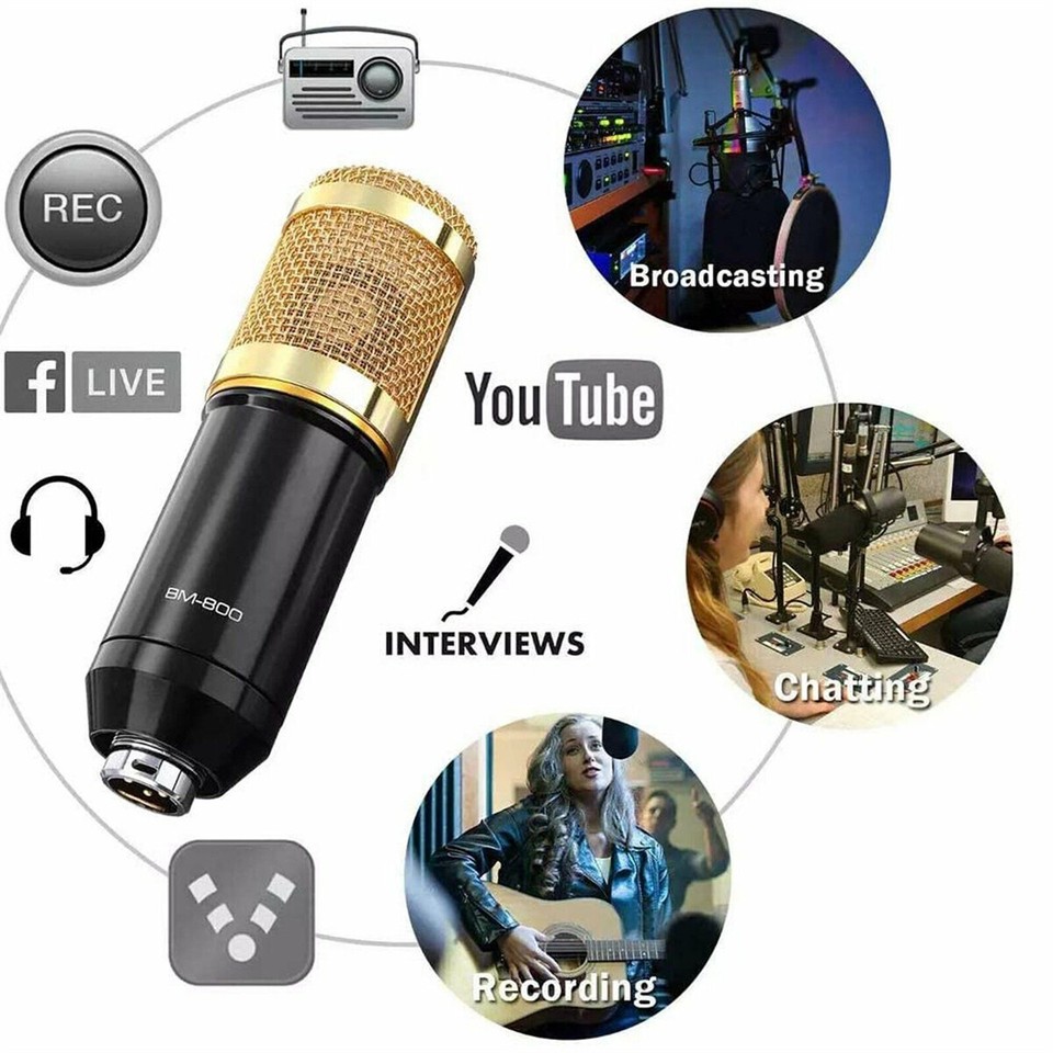 Podcast Equipment Bundle Audio Mixer All-In-One Podcast Production Studio With 3.5mm Microphone - Foto 8