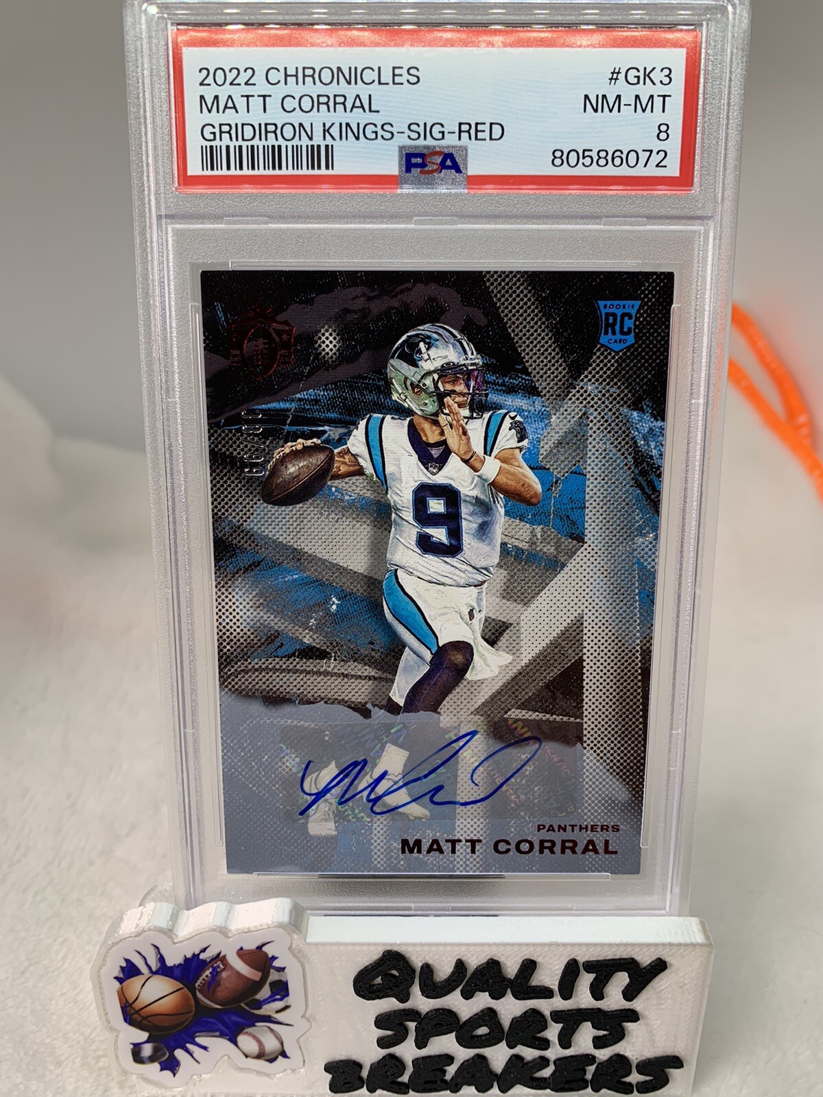 Matt Corral Panini Chronicles Gridiron Kings #GK3 Signature-Red