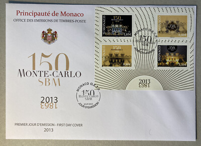 MONACO - FDC - 150 Jahre Casino und Hotelgesellschaft ''MONTECARLO SBM''