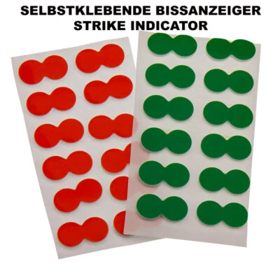 FANGDESLEBENS Strike Indicator, Bissanzeiger, selbstklebend schwimmend, 24 Stück, Orange /Grün