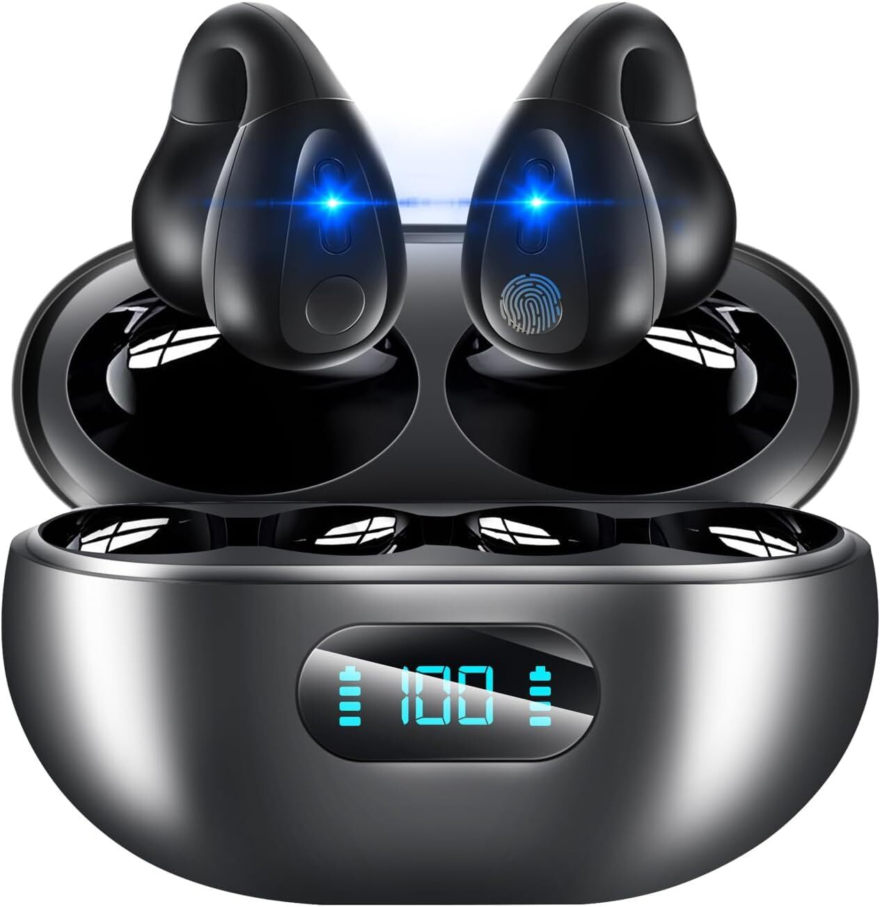 Clip-On Open Ear Bluetooth Earbuds - Wireless Headphones for Sports, Running,...