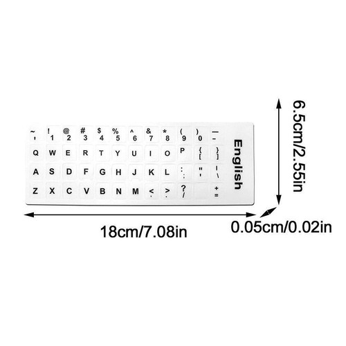 Adesivi per tastiera con lettere inglesi, in PVC satinato, per tablet e com O9D1 - Afbeelding 13 van 15