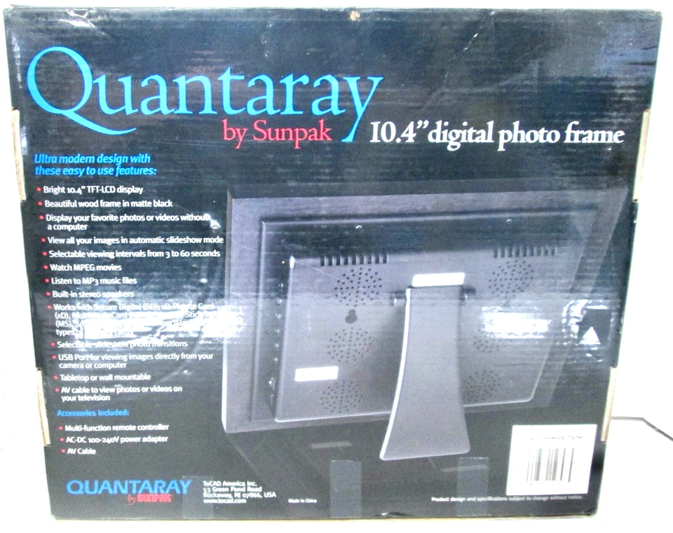 Quantaray by Sunpak 10.4" Digital Photo Frame in Rosewood - READ - Image 2 of 4