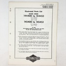 Vtg 1973 Briggs & Stratton 144400-144453 145400-145453 Illustrated Parts List