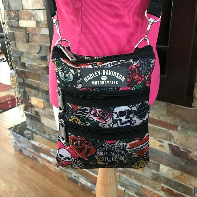 HarleyDavidson Women's Small Crossbody Shoulder Bag Purse, Tattoo