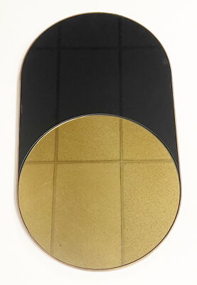 Bower Studios Cylinder Black & Antique Gold Dot Mirror ~ Free Shipping