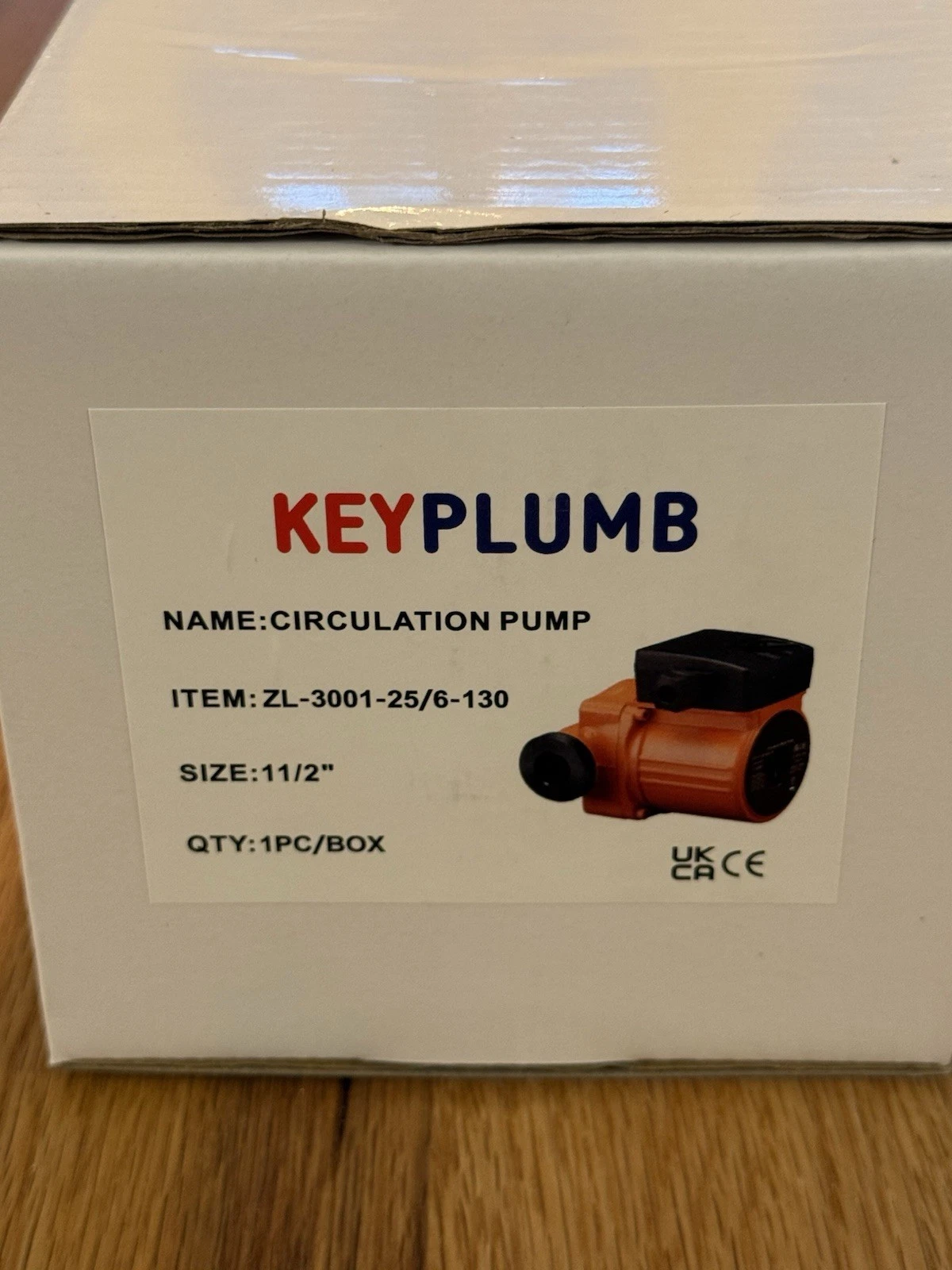 Keyplumb Circulation Pump 1 1/2 Inch ZL-3001-25/6-130 - Brand New Boxed 5