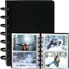 Photo Album 4x6 Photos, 80 Pockets Hard Cover Small Mini Capacity Pictures Al...