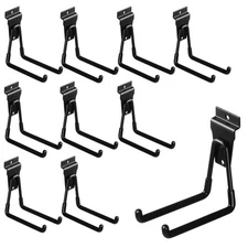 4 Inch Slatwall Hooks - Heavy Duty Slatwall Accessories for Garage Black 10 Pack