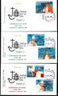 Guatemala - FDC, January 5, 1996 - 3 covers - Commemorating  the Papal Visit