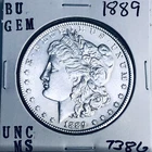 1889 BU GEM MORGAN SILVER DOLLAR UNC MS+++ U.S. MINT RARE COIN 7386