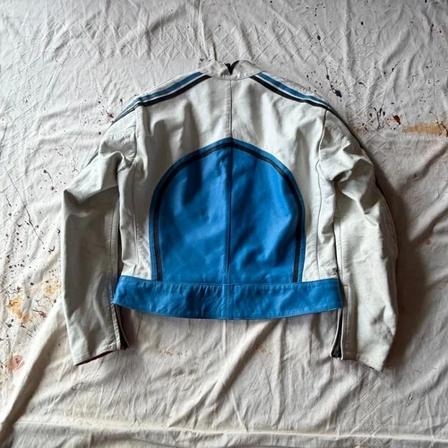Vintage Speed Mode Cafe Racer Motorcycle Jacket & Pants Size S image 5