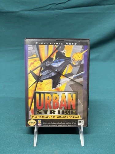Urban Strike: The Sequel to Jungle Strike (Sega Genesis, 1994) with Manual (4M)
