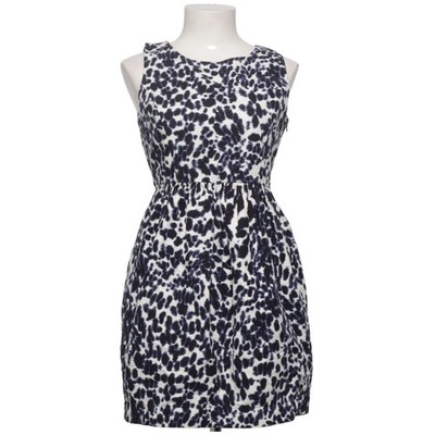 Zara Basic, Kleid, Größe: S, Blau/Weiß, Acetat/Baumwolle, Leopard, Damen #LOx