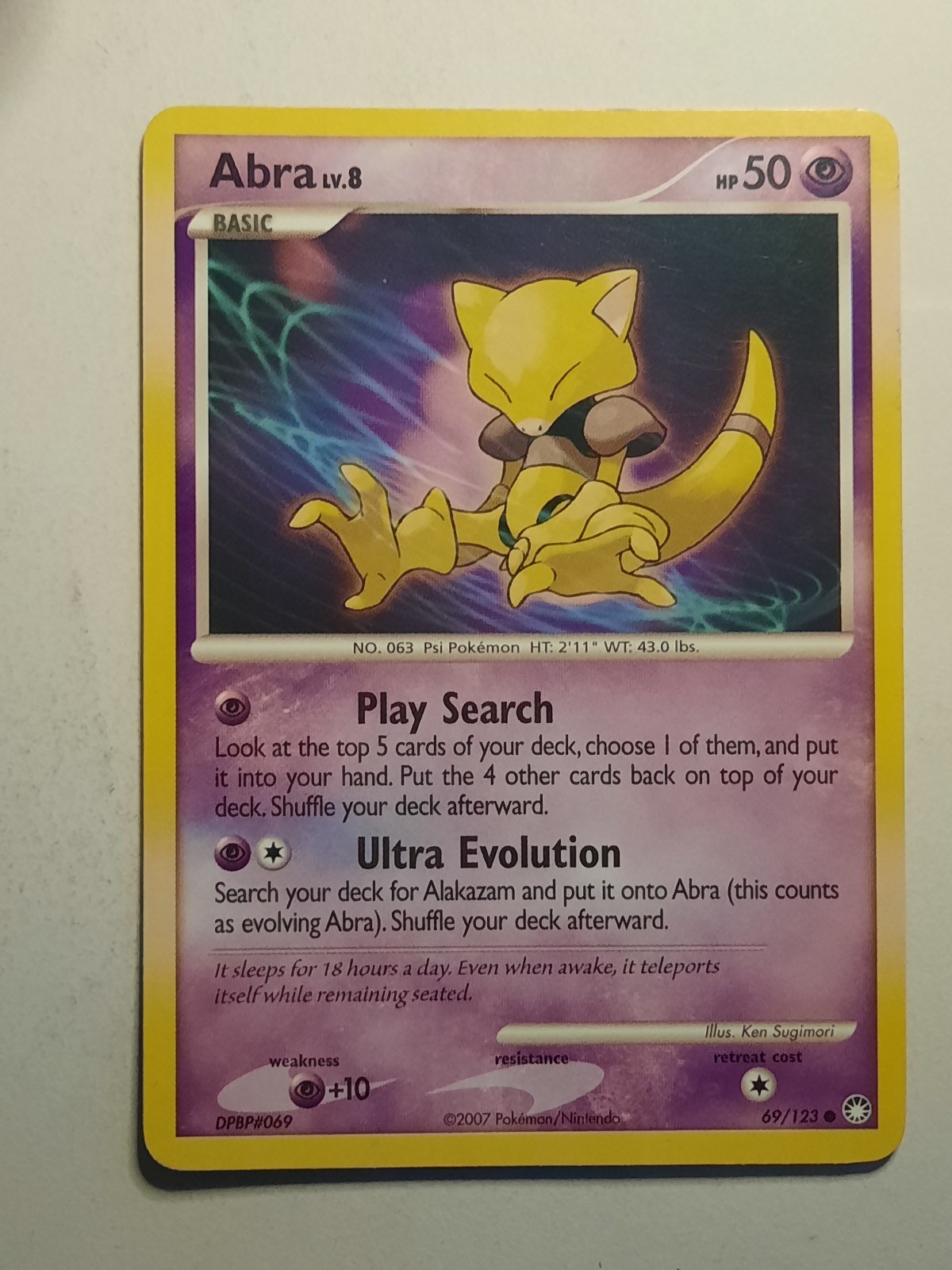 Abra 69/123 C Mysterious Treasures Pokemon MP