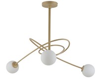 Deckenlampe Gold Schlafzimmer Metall Glas G9 GemüTliche Leuchte Wohnzimmer