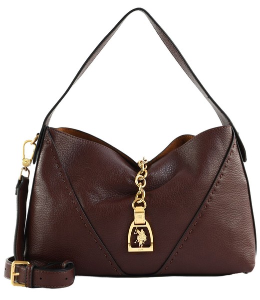 U.S. Polo Assn. Helcho Hobo Bag Schultertasche Tasche Dark Brown Dunkelbraun Neu-image