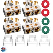 Battery Terminal Connectors, 0/2/4/6/8/10 AWG Battery Terminals, Heavy Duty C...