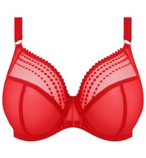 NEW ELOMI 'Matilda' Banded Plunge Underwire Bra Size 40 I Haute Red EL8900 72