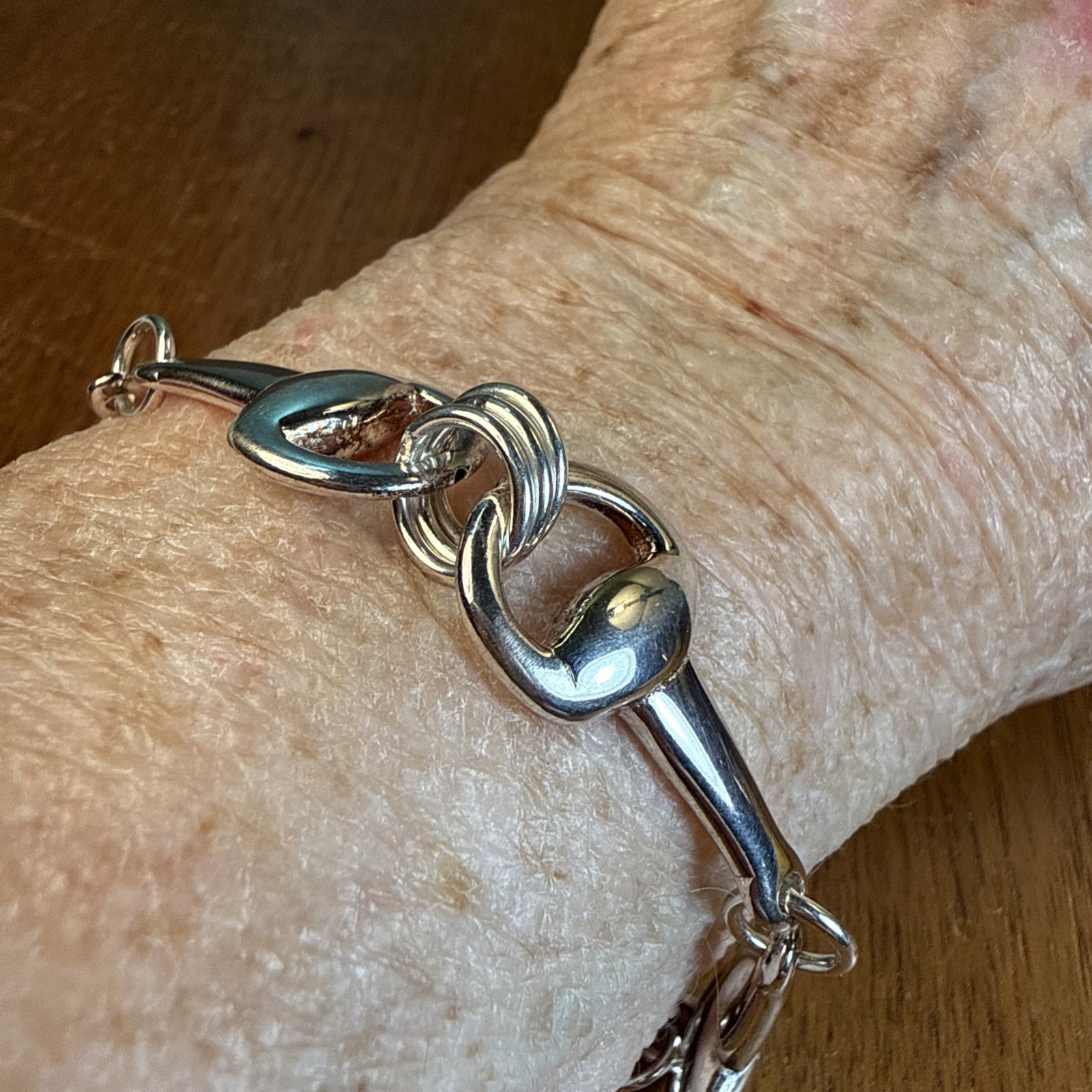 Sterling Silver Italy Snaffle Bit Style Bracelet … - image 6
