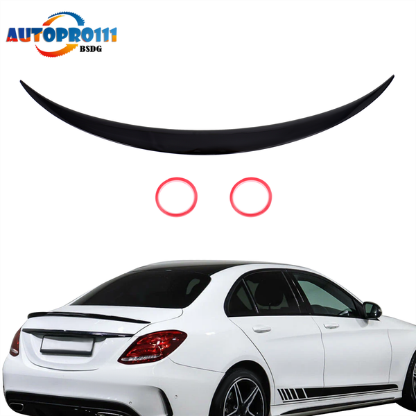 Sport Heckspoiler Lippe Schwarz Glanz FüR Mercedes C W205 2014-2020 2021 No ABE-image