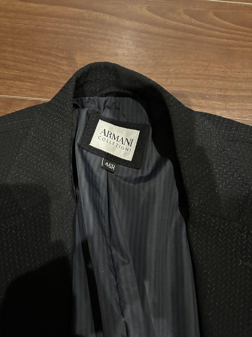 armani collezioni ブラックベロア テーラードジャケット armani collezioni ブラックベロア テーラードジャケット ARMANI