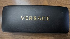 Versace Authentic Hard Shell Eyeglasses Case in Black w/ Microfiber Cloth B