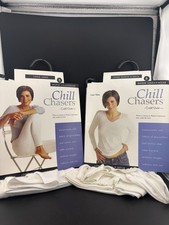 NEW Cuddl Duds Chill Chasers Thermal Women-Long Johns Long Sleeved V-Neck Small