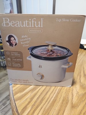 Beautiful by Drew Barrymore 2qt Slow Cooker White NIB