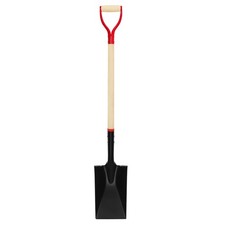 Spade Shovel for Digging, Heavy Duty Spade Shovel with Wooden D-Handle, Squar...