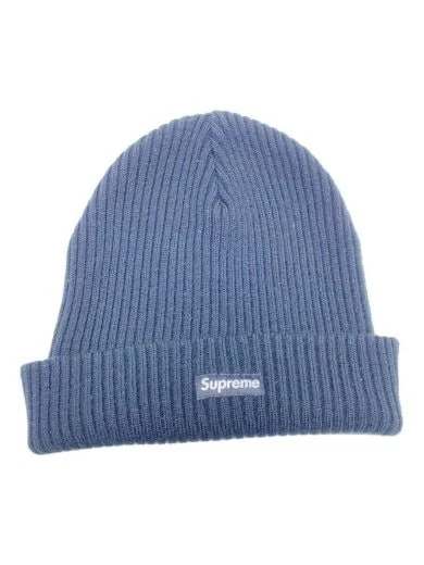 Casquette tricot suprême petite boîte logo sans bonnet acrylique noir uni homme AEg48