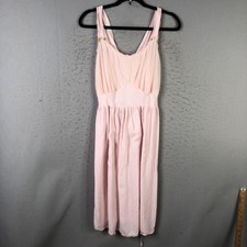 Vintage Carillon Dress S Pink Pleated Lace Nightgown Slip Coquette Babydoll