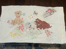 Vintage 1985 Pound Puppies Multicolor Standard Pillowcase