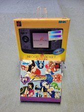 Neo Geo Pocket Color SNK Stone Blue Handheld Console + King Of Fighters R2 Game