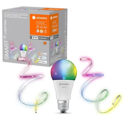 LEDVANCE Smart+set LED bulb A60 8.5W E27 RGBW +2m +1m strip warm colorful app WiFi