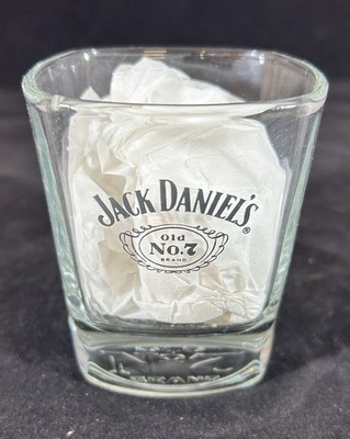Jack Daniels Tennessee Whiskey Old No 7 Square Lowball Rocks Glass