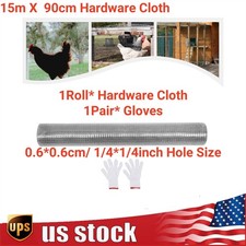 Hardware Cloth 1/4in 36in x 50ft,Galvanized Mesh Roll for Chicken Coops