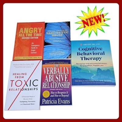 CBT Narcissistic Abuse Anger Management Toxic Relationship 5 Self Help Book Lot