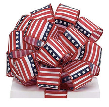 9 Stars and Stripes Patriotic Wired Ribbon 1.5 X 20yds