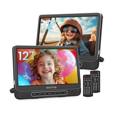 WONNIE 12" Dual Car DVD Players Portable DVD Players for Car Headrest Play a ...