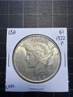 USA Silver Peace Dollar 1922 P Unc