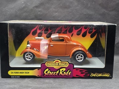 AMERICANMUSCLE '34 Ford NEWSTALGIA 1：18 ERTL American Muscle 1934 Ford Coupe Hot Rod 1:18 Scale Diecast