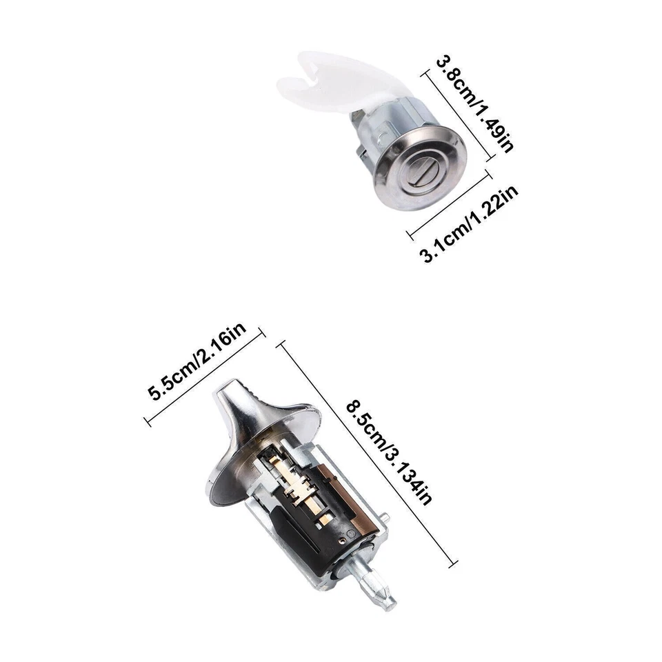 Interruptor de llave de encendido para 92-96 Ford F150/F250/F350 2 llaves encendido F3UZ1522050D Foto 2 de 4