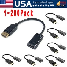DP Displayport Male to HDMI Female Cable Converter Adapter for PC Desktop Lot