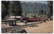 California Western Railroad Super Skunk Steam Train Postcard