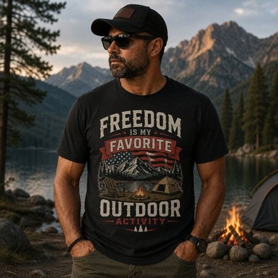 Freedom Is My Favorite Outdoor Activity Camping Tee